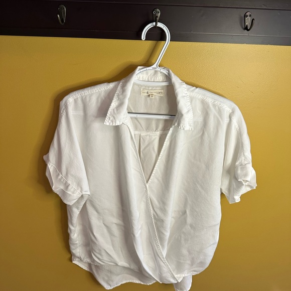 LOFT White Collared Shirt Lou & Grey - Picture 2 of 11